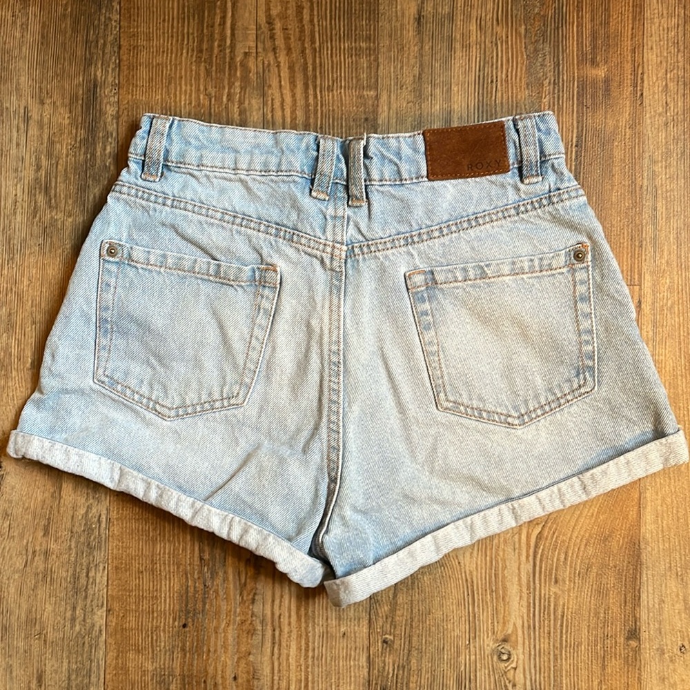 Roxy- Button Fly, High Rise Jean Short - Picture 2 of 7